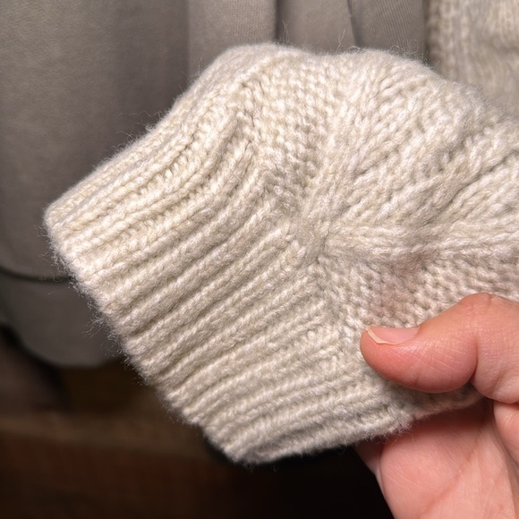 Vintage Havana Army Green Cable Knit Distressed Oversized Cardigan Sweatshirt - Picture 6 of 9